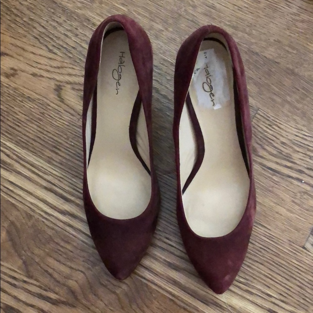 Halogen maroon wedges